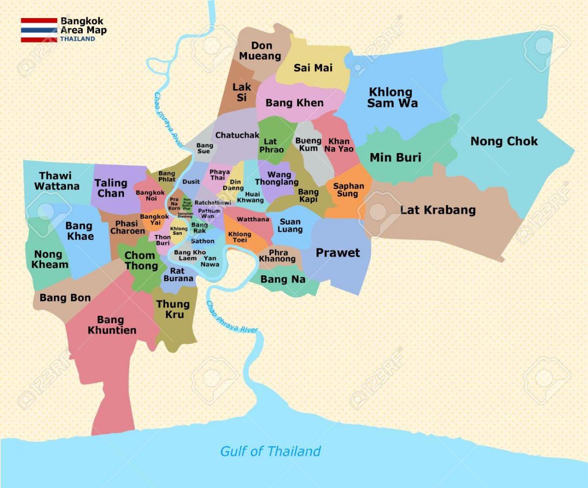 карта на бангкок област