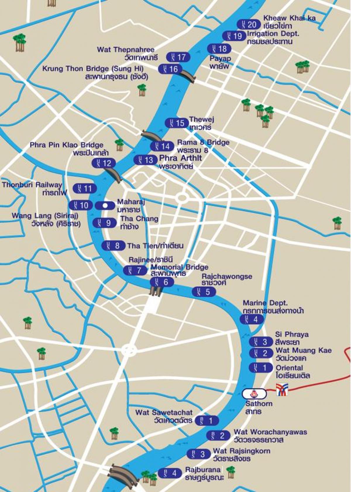 реката такси мапата бангкок