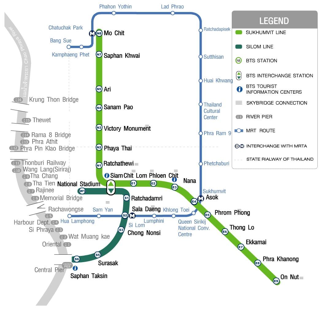 bkk skytrain мапа