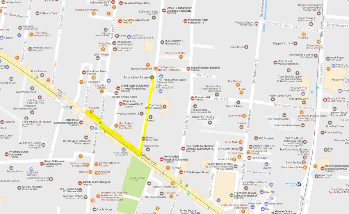 карта на sukhumvit бангкок