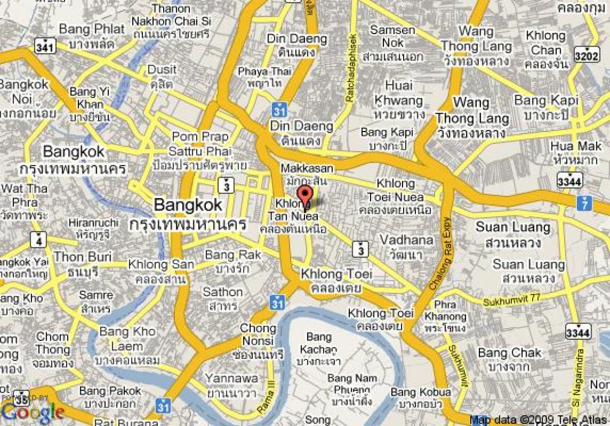карта на sukhumvit област бангкок