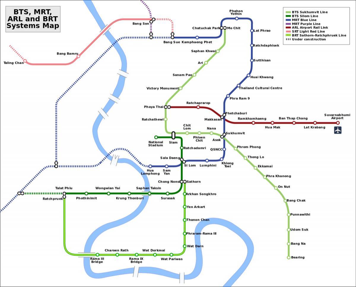 бангкок железнички линк мапа