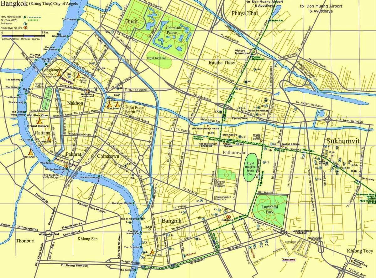 мапа на патот бангкок