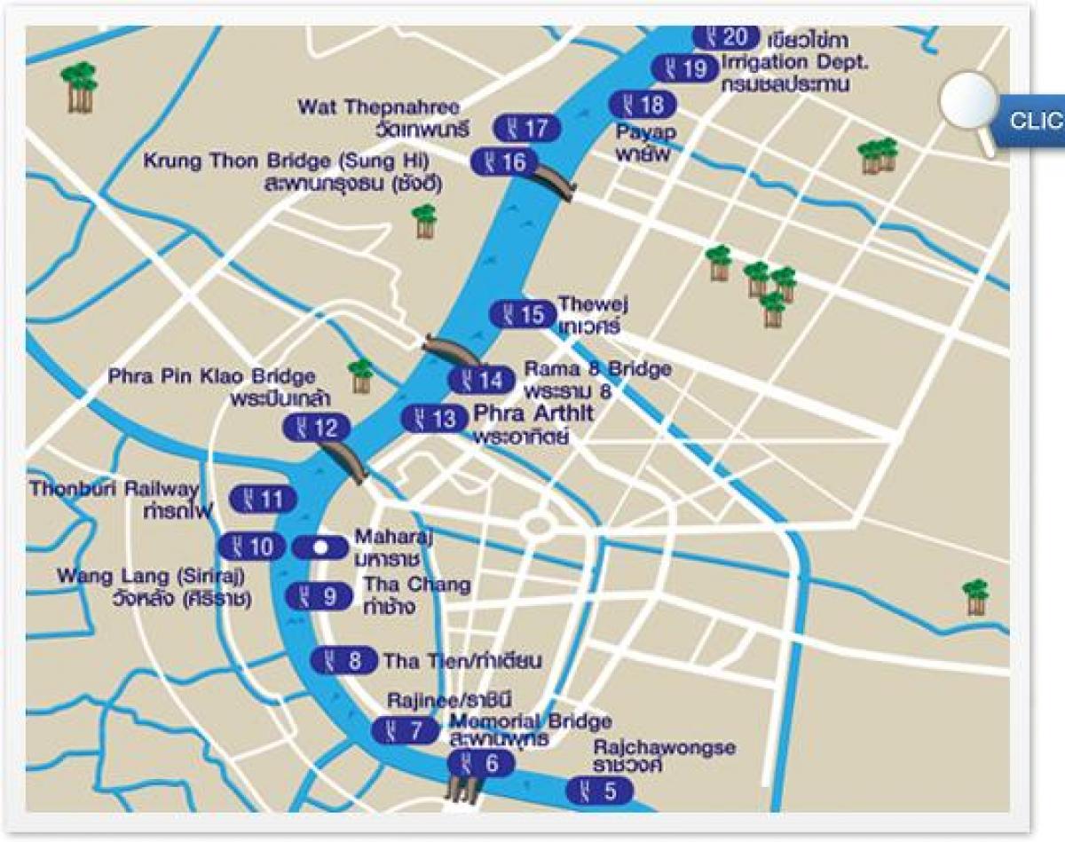 карта на бангкок речен транспорт