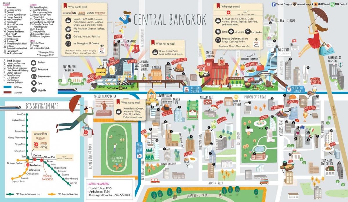 бангкок трговски центар мапа