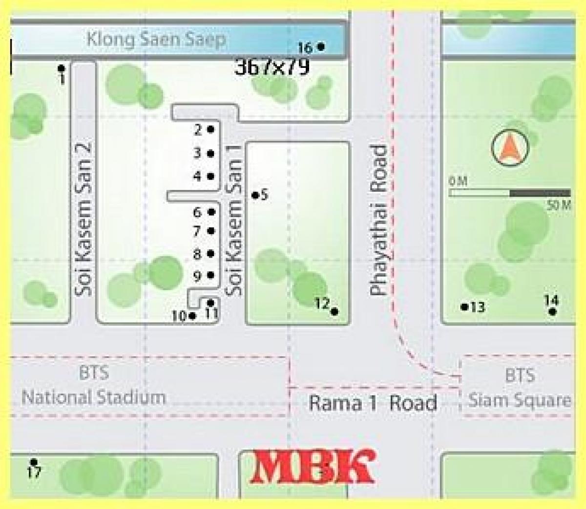 mbk трговски центар во бангкок мапа