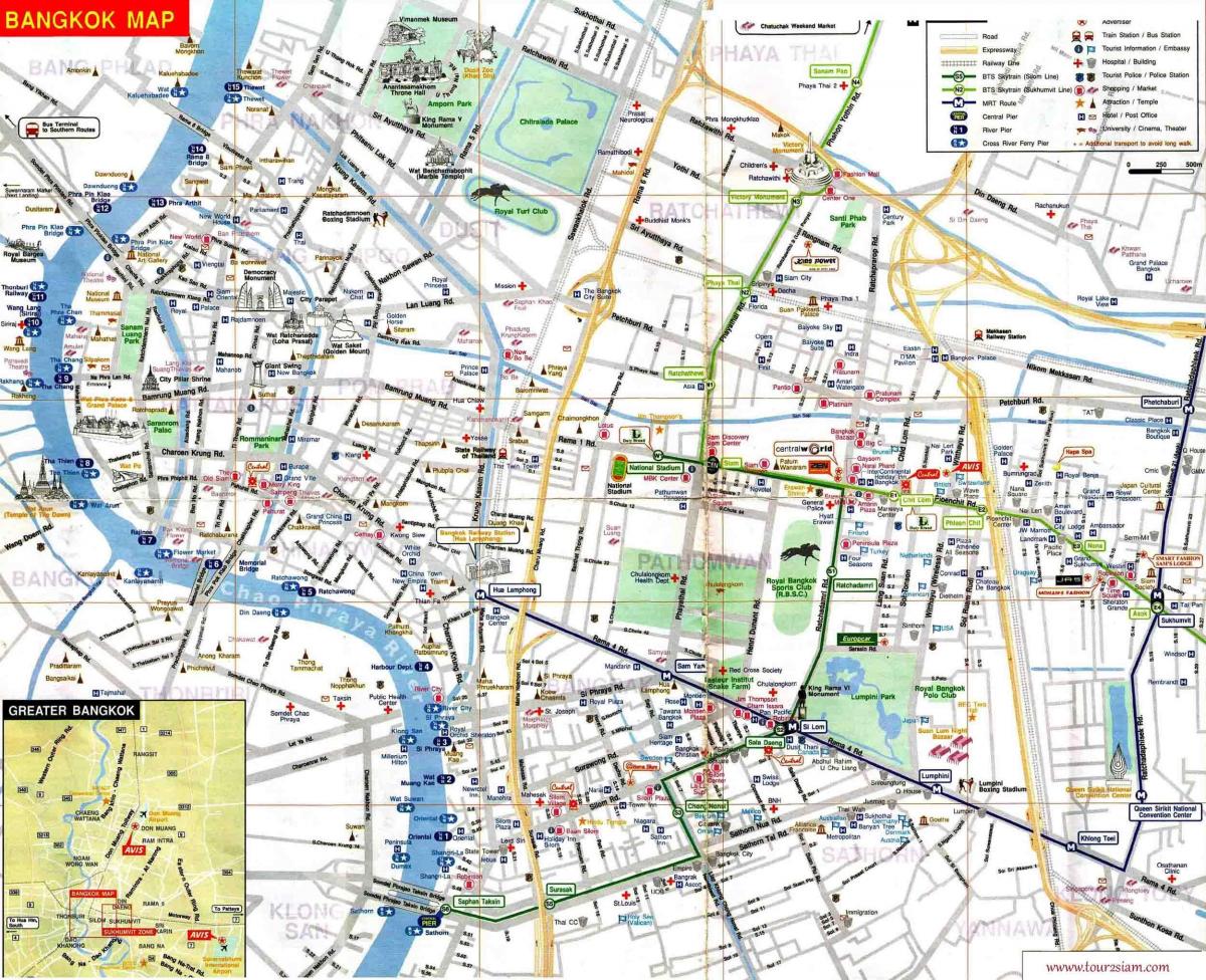 бангкок туристичка карта англиски