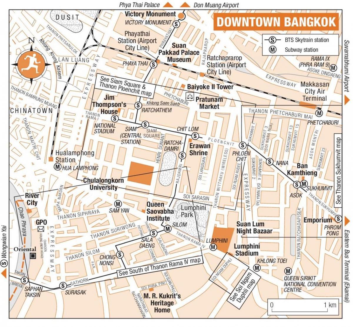 бангкок центарот на мапата