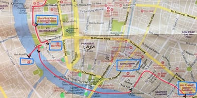 Бангкок стара мапа на градот