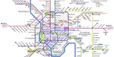 Бангкок метрото мапата 2016 година