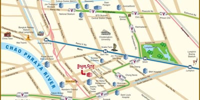 Мапа на реката град бангкок