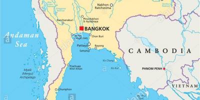 Бангкок на карта на светот
