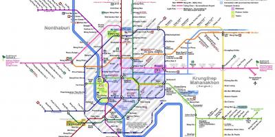 Бангкок воз линија мапа