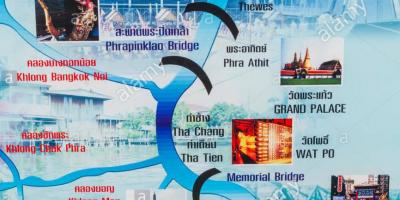 Карта на чао phraya реката бангкок