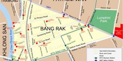 Карта на бангкок црвено светло област