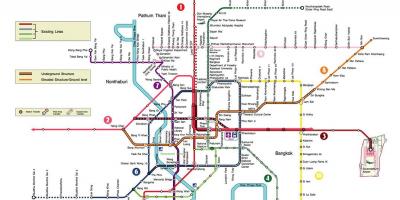 Бангкок метро станица на мапа