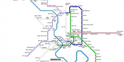 Метрото мапата бангкок, тајланд