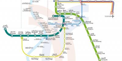 Карта на мрт маршрутата на мапата бангкок